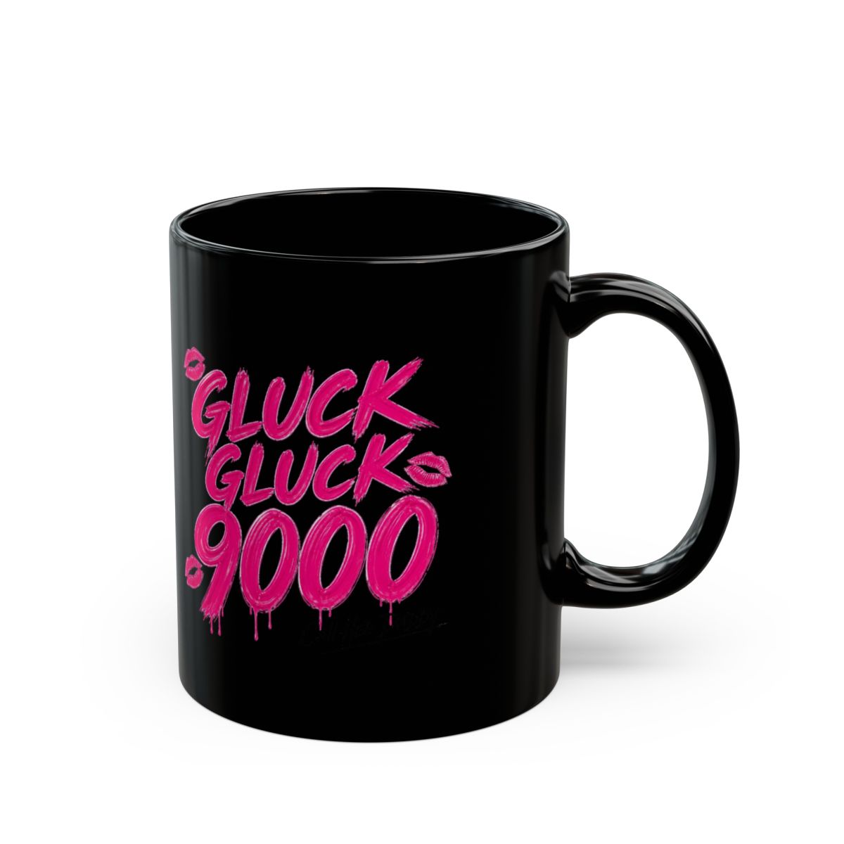 Call Her Daddy "Gluck Gluck 9000" Black Mug - Official mugs-drinkware merchandise